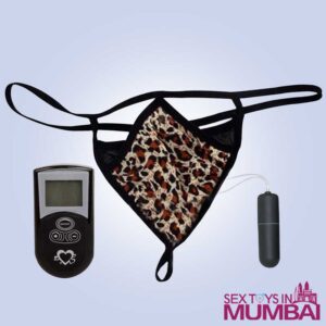 Leopard Grain Underwear Remote control vibrating t-back VP-002