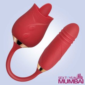 Licking Rose With Thrusting and Vibrating Dildo GS-059